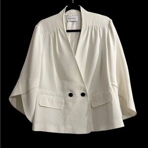 THE FOLD Clever Crepe Ansdell Jacket Ivory Size US 12 or UK 16